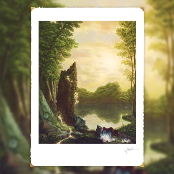 Limited Edition Fine Art Print_Title: Arbor Pavitae_Andrea du Plessis_contemporary surrealism_landscape_trees