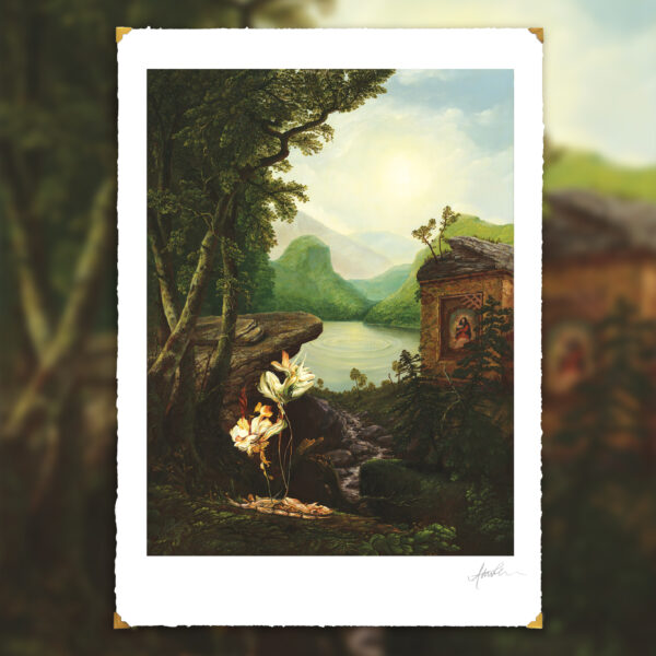 Limited Edition Fine Art Print_Title: Animanto Religiosa_Andrea du Plessis_contemporary surrealism_landscape_flowers