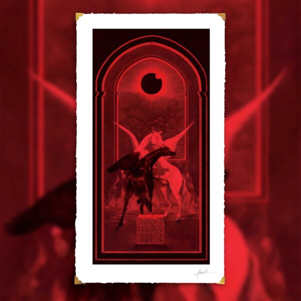 Limited Edition Fine Art Print_Title: Rubedo_Andrea du Plessis_contemporary surrealism_pegasus